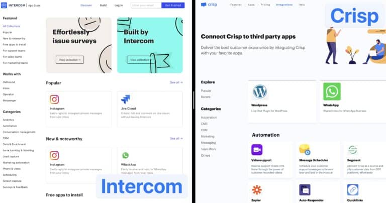 Intercom Vs Crisp: What are the Differences?